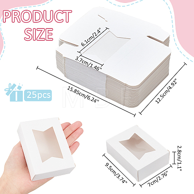 Rectangle Folding Paper Storage Boxes CON-WH0106-01B-02-1