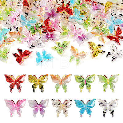  60Pcs 10 Colors Transparent Resin Cabochons CRES-TA0001-32-1