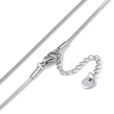 304 Stainless Steel Snake Chain Necklaces NJEW-U004-04P-1