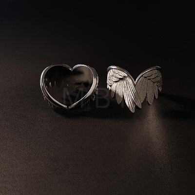 Wing Alloy Adjustable Cuff Open Rings FS-WG6CA92-01-1