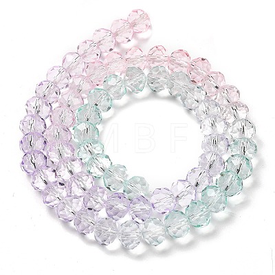 Transparent Painted Glass Beads Strands DGLA-A034-T8mm-A23-1