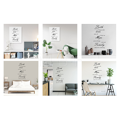 PVC Quotes Wall Sticker DIY-WH0200-004-1