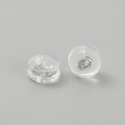 Sterling Silver Silicone Cover Ear Nuts FIND-TAC0017-10P-1