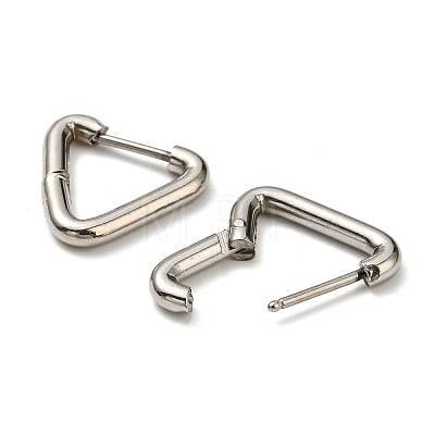 Stainless Steel Huggie Hoop Earrings EJEW-E602-01P-1