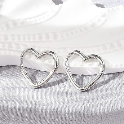 Brass Huggie Hoop Earrings EJEW-C502-09P-1