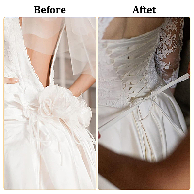 Cloth Cord for Women's Wedding Dress Zipper Replacement OCOR-WH0046-33-1