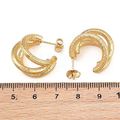 304 Stainless Steel Stud Earrings for Women SA-CBAB549-07G-1