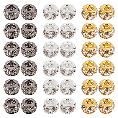 SUNNYCLUE 60Pcs 3 Colors Brass Spacer Beads KK-SC0003-98-1