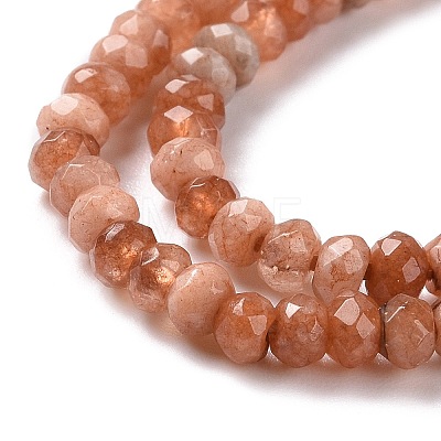 Dyed Natural Malaysia Jade Rondelle Beads Strands X-G-E316-2x4mm-42-1