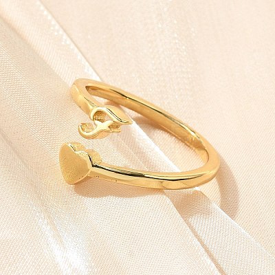 Brass Cuff Rings for Women RJEW-U044-F-1