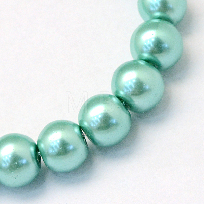 Baking Paint Glass Pearl Round Bead Strands X-HY-Q003-10mm-32-1