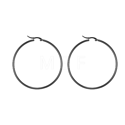 304 Stainless Steel Big Hoop Earrings EJEW-F105-05B-1