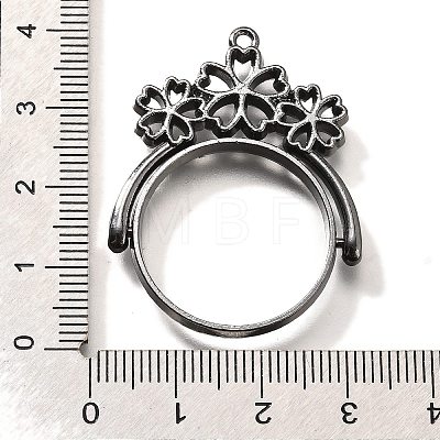 Alloy Open Back Bezel Pendants PALLOY-I223-13B-1