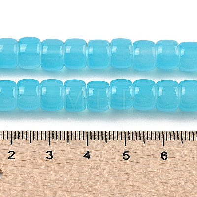 Baking Plating Glass Beads Strands GLAA-H036-01G-1