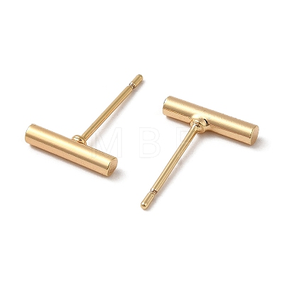 Brass Stud Earrings for Women Men KK-C028-23G-1