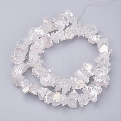Electroplated Natural Quartz Crystal Bead Strands G-F336-06A-1