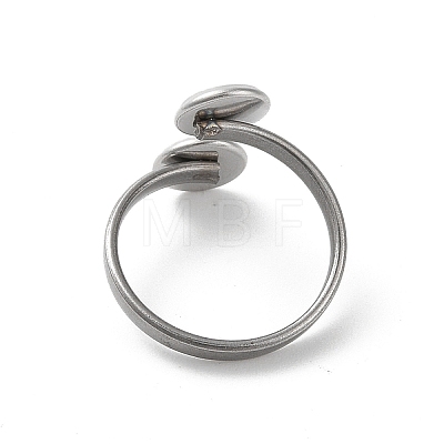 Non-Tarnish 304 Stainless Steel Open Cuff Ring Findings LS-X-STAS-E124-05A-P-1