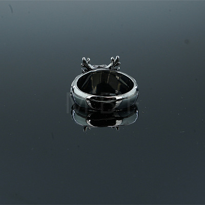 Retro 304 Stainless Steel Dragon Finger Rings WG26D82-01-1