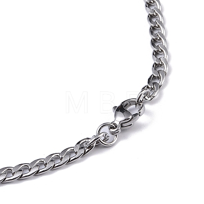 304 Stainless Steel Pendant Necklaces NJEW-C042-05P-1