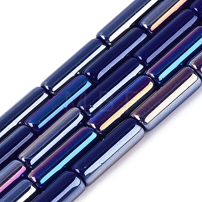 Electroplate Opaque Glass Beads Strands EGLA-Q132-02A-B02-1