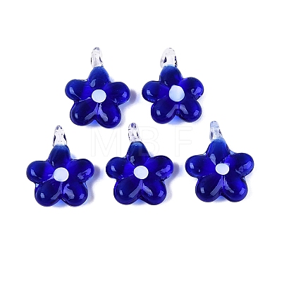 Handmade Lampwork Pendants LAMP-Q039-21J-1