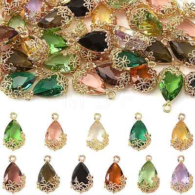 Transparent Glass Pendants GLAA-FZ0001-02F-1
