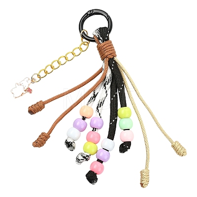 Polyester & Spandex Cord Pendant Decorations HJEW-YW00411-03-1