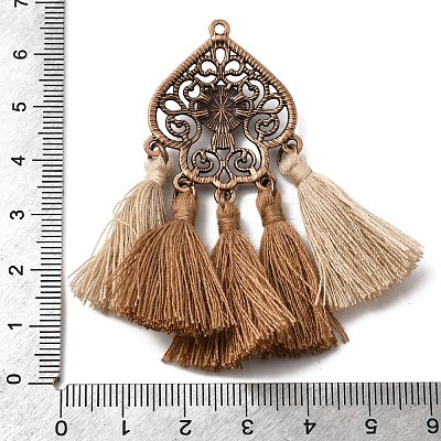 Bohemia Polyester Tassel Big Pendants FIND-B058-01R-1