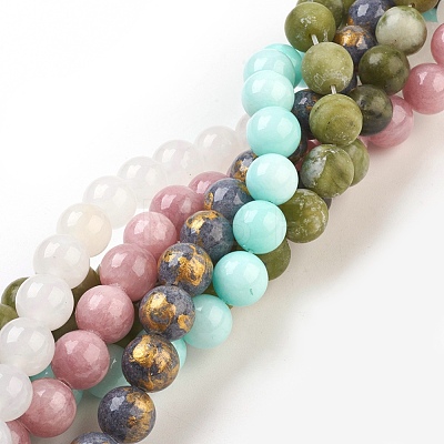 Natural Jade Beads Strands G-MSMC007-23-10mm-1