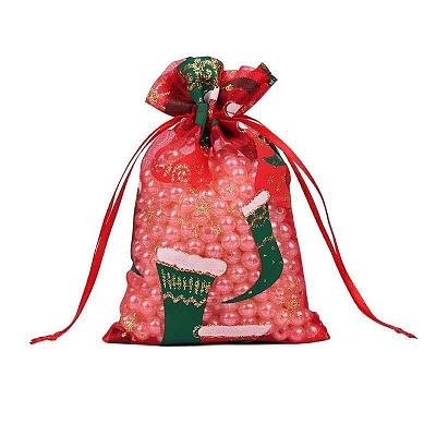 Organza Printed Gift Bags with Drawstring PW-WG00D7C-21-1