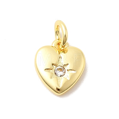 Brass Micro Pave Cubic Zirconia Charms KK-C139-25D-G-1