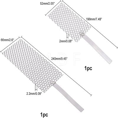 2Pcs 2 Style Platinized Titanium Anode Rhodium Jewelry Plating Tool Mesh TOOL-FH0001-40-1