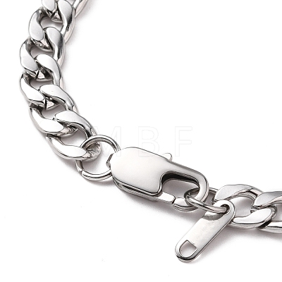 Men's Fashionable 304 Stainless Steel Cuban Link Chain Bracelets BJEW-JB05657-02-1