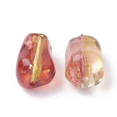 Two Tone Transparent Spray Painted Acrylic Bead X-ACRP-T005-21-1
