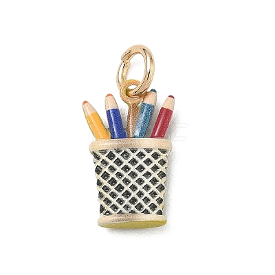 Spray Painted Brass Pendants KK-CBAEB58-07C-1