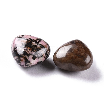 Natural Rhodonite Heart Love Stone G-M379-18-1