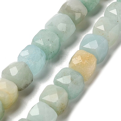 Natural Flower Amazonite Beads Strands G-H078-C05-01-1