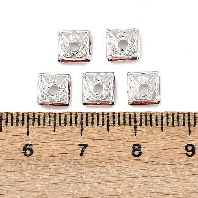 Brass Rhinestone Spacer Beads X1-RSB072-08S-1