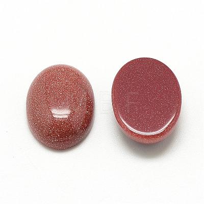 Synthetic Goldstone Cabochons G-R415-13x18-47-1