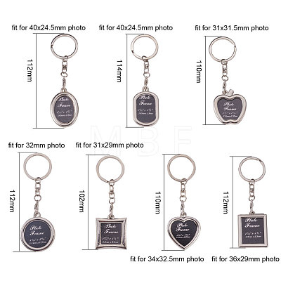   Mini Alloy Photo Frame Keychain KEYC-PH0001-17-1