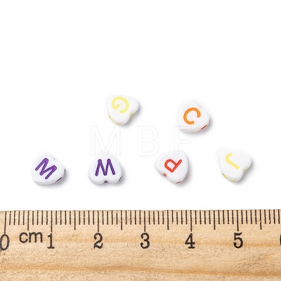 Opaque Acrylic Heart Beads SACR-Q100-M031-1