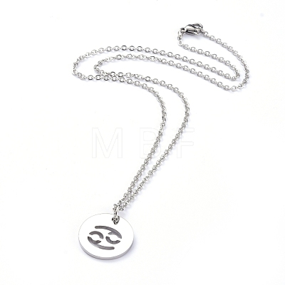 Non-Tarnish 304 Stainless Steel Pendant Necklaces NJEW-E147-10P-1