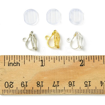 12Pcs 3 Colors Brass Clip-on Earring Findings KK-FS0001-33-1