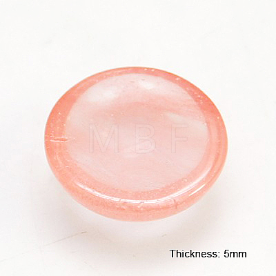 Cherry Quartz Glass Cabochons G-H1596-FR-12mm-21-1
