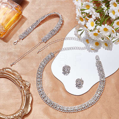 1 Bag Alloy Rhinestone Jewelry Sets SJEW-UN0001-27S-1