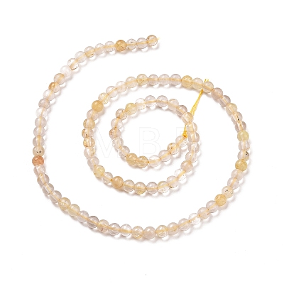 Natural Gold Rutilated Quartz Beads Strands G-C009-C04-1