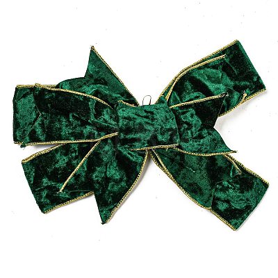 Christmas Velvet Big Bowknot Decorations AJEW-M041-02B-1