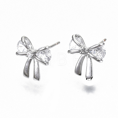 Brass Stud Earrings KK-T062-44P-NF-1