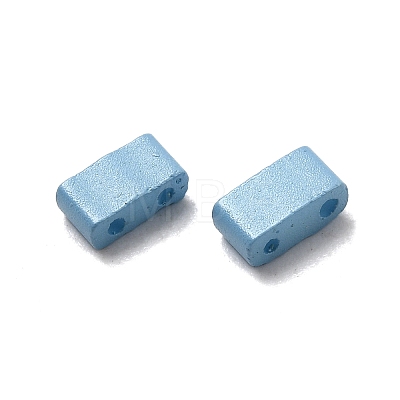 2-Hole Baking Paint Glass Seed Beads SEED-S023-17B-46-1