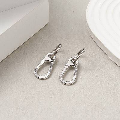 Rack Plating Alloy Hollow Out Teardrop with Word Fashion Dangle Hoope Earrings EJEW-JE05201-02-1